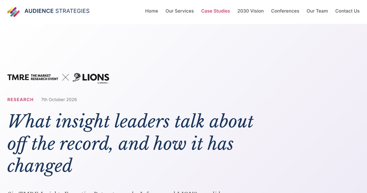 The TMRE Insights Executive Retreat analysis page