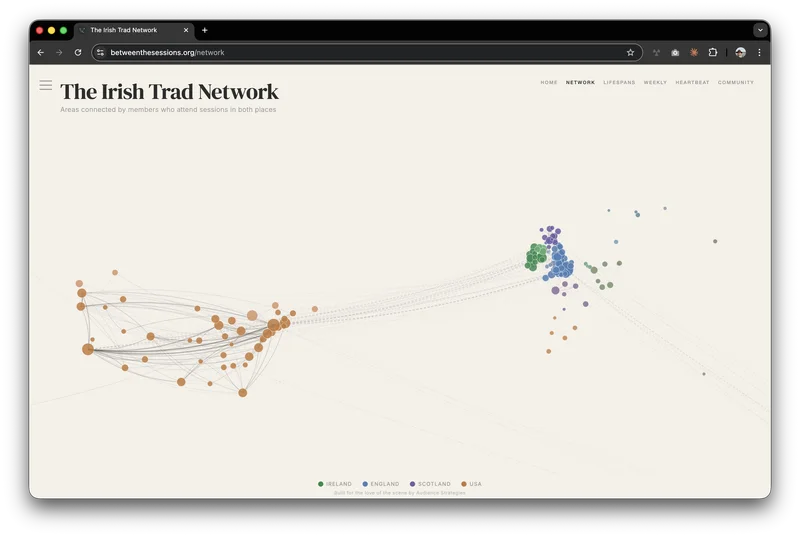 Between the Sessions — mapping Irish traditional music worldwide